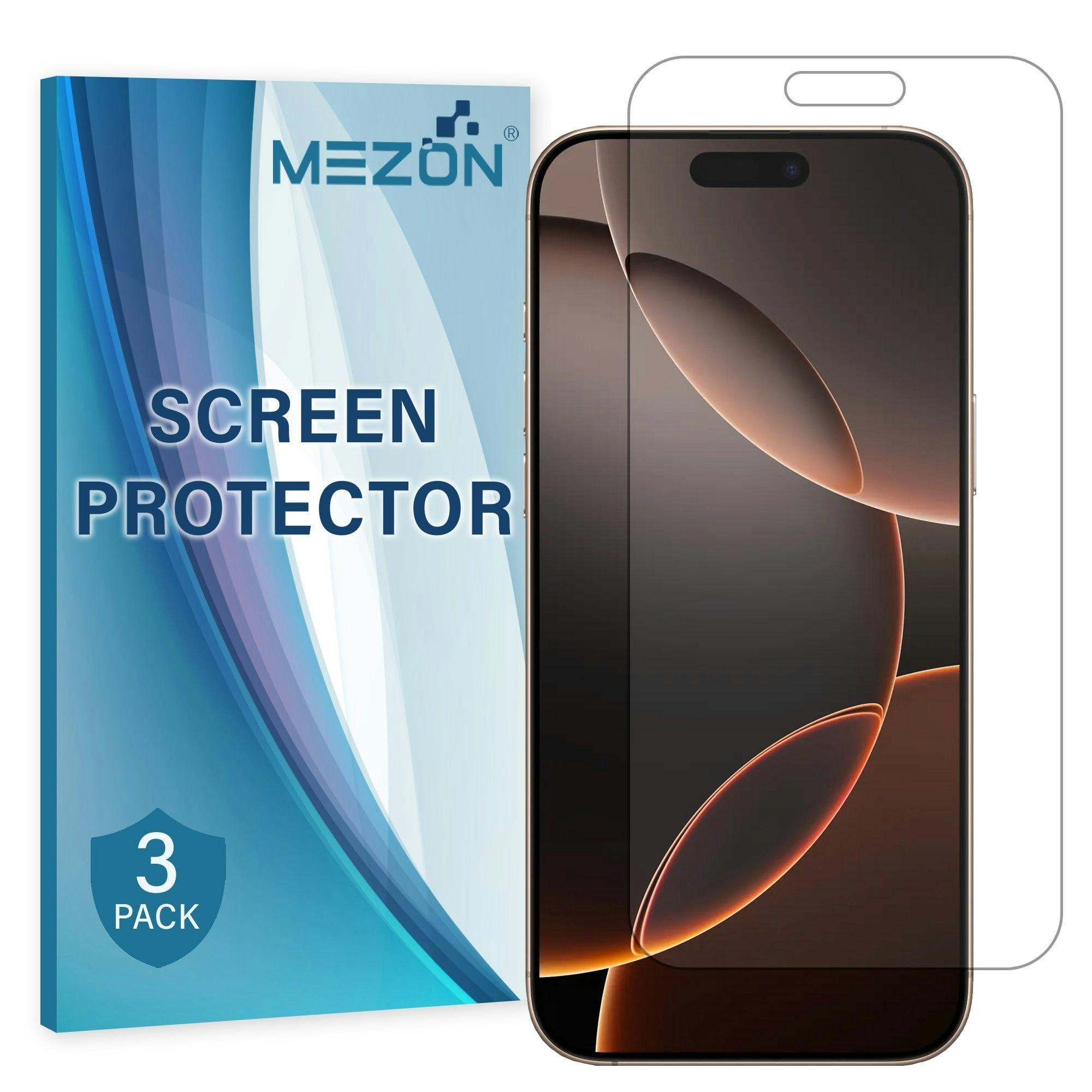 [3 Pack] MEZON iPhone 16 Pro (6.3") Premium Hydrogel Clear Edge-to-Edge Full Coverage Screen Protector Film