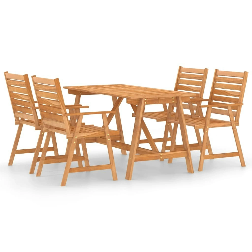 5 Piece Garden Dining Set Solid Acacia Wood 3057844