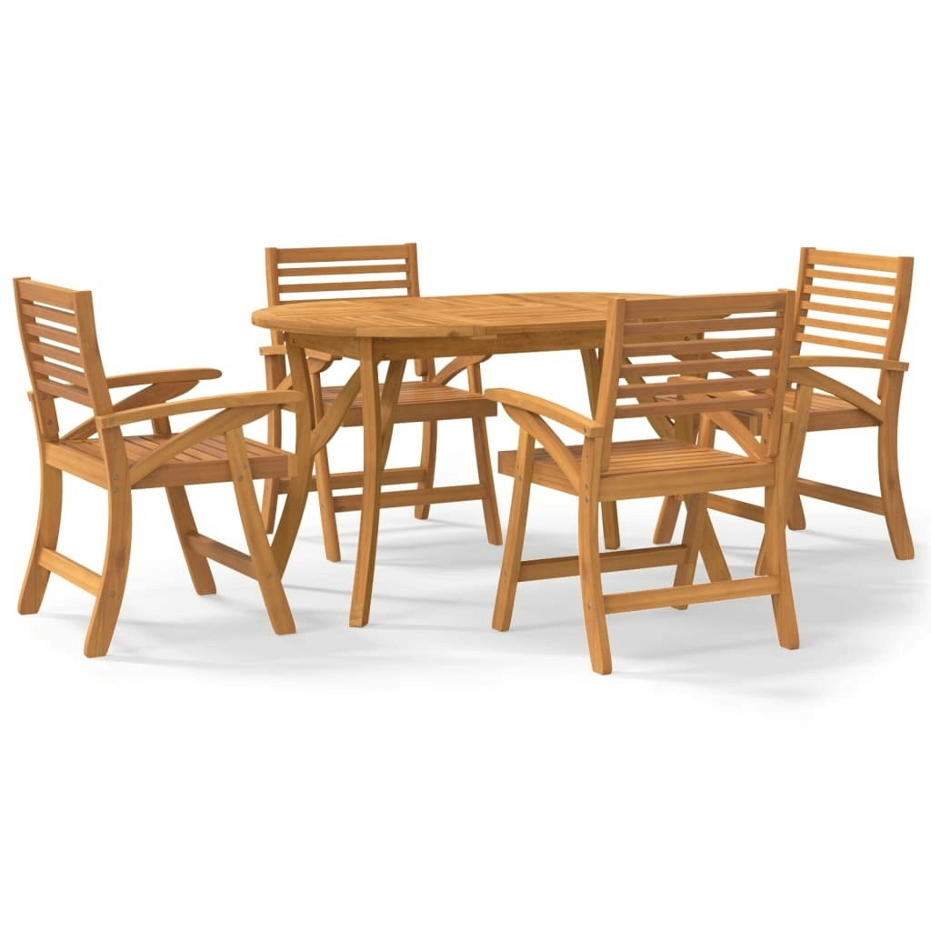 5 Piece Garden Dining Set Solid Wood Acacia 3156860