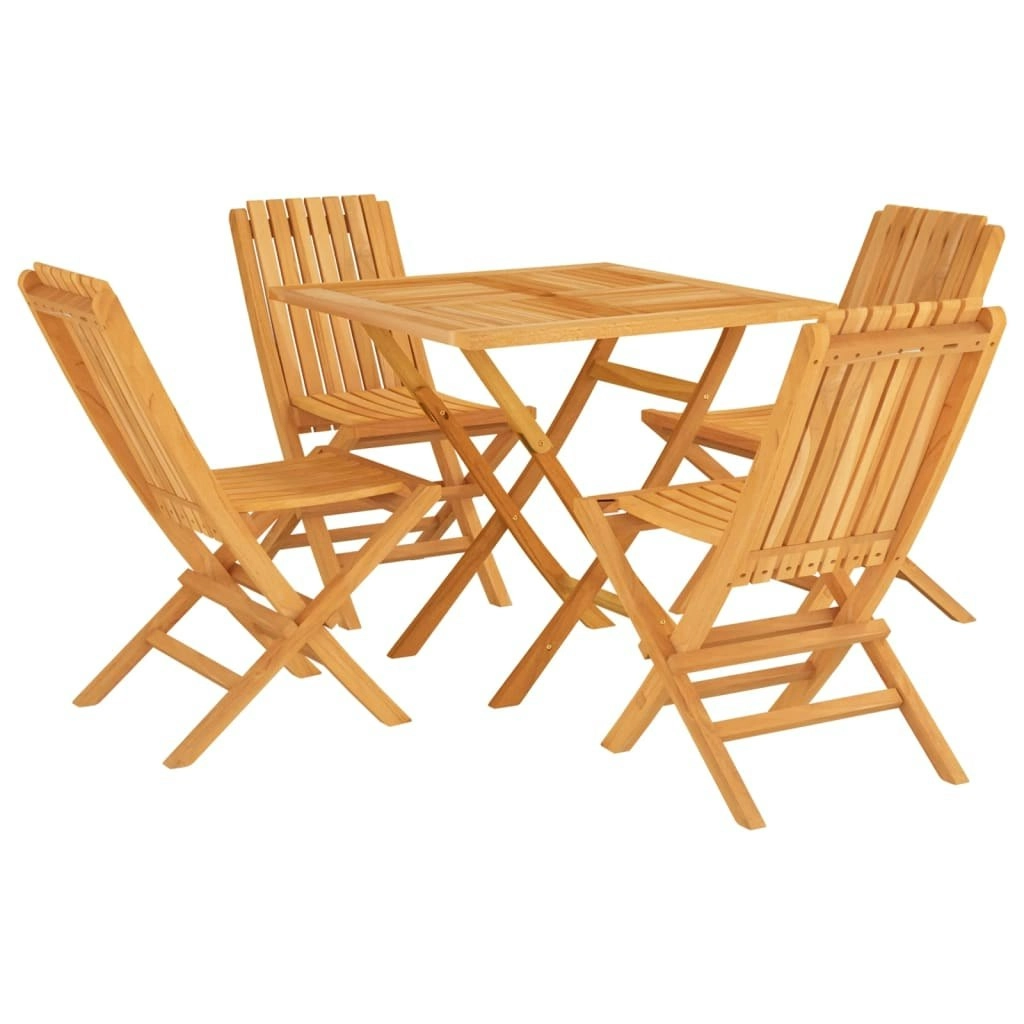 5 Piece Garden Dining Set Solid Wood Teak 3155036