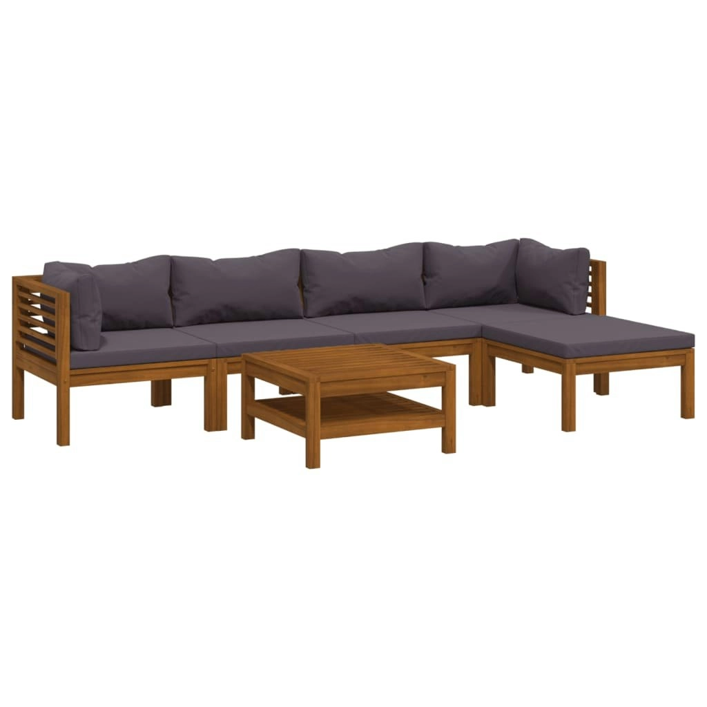 7 Piece Garden Lounge Set with Cushion Solid Acacia Wood 3086898