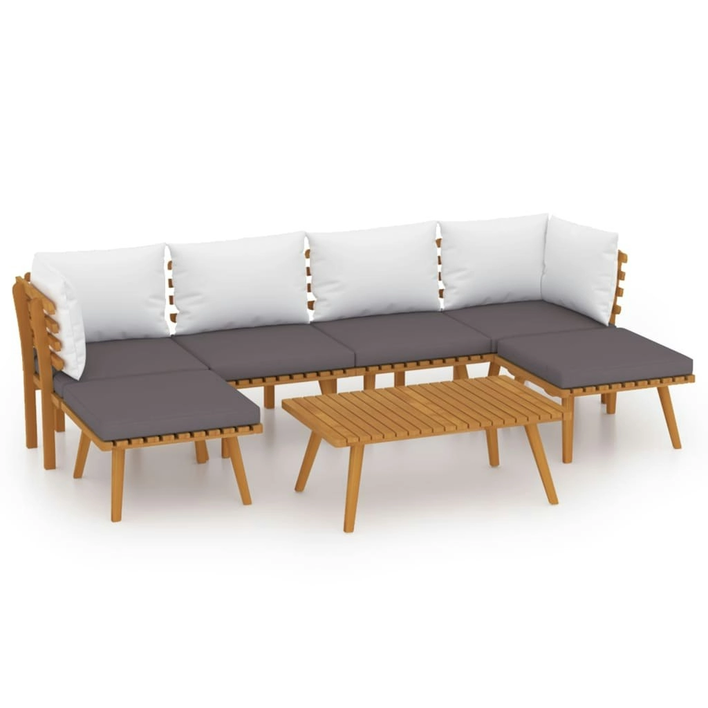 7 Piece Garden Lounge Set with Cushions Solid Wood Acacia 3087023