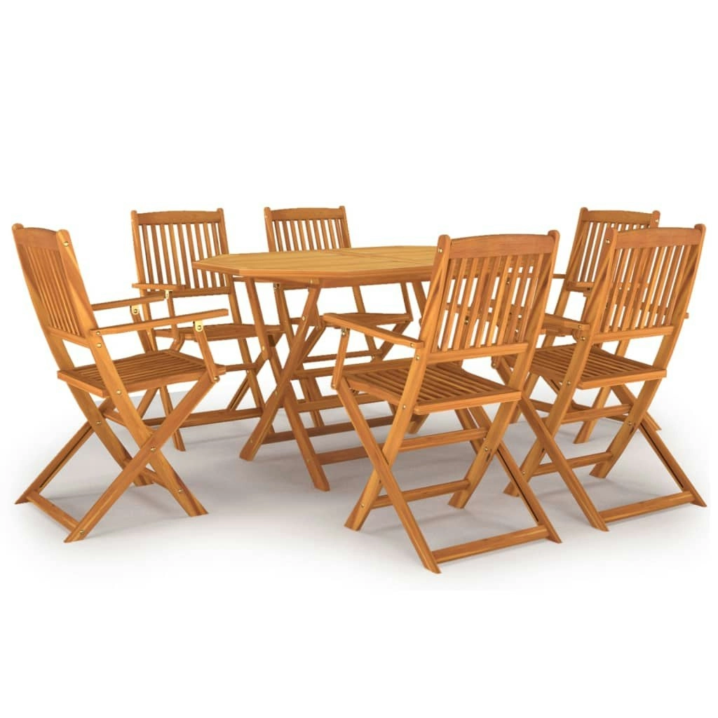 7 Piece Garden Dining Set Solid Wood Acacia 3086997