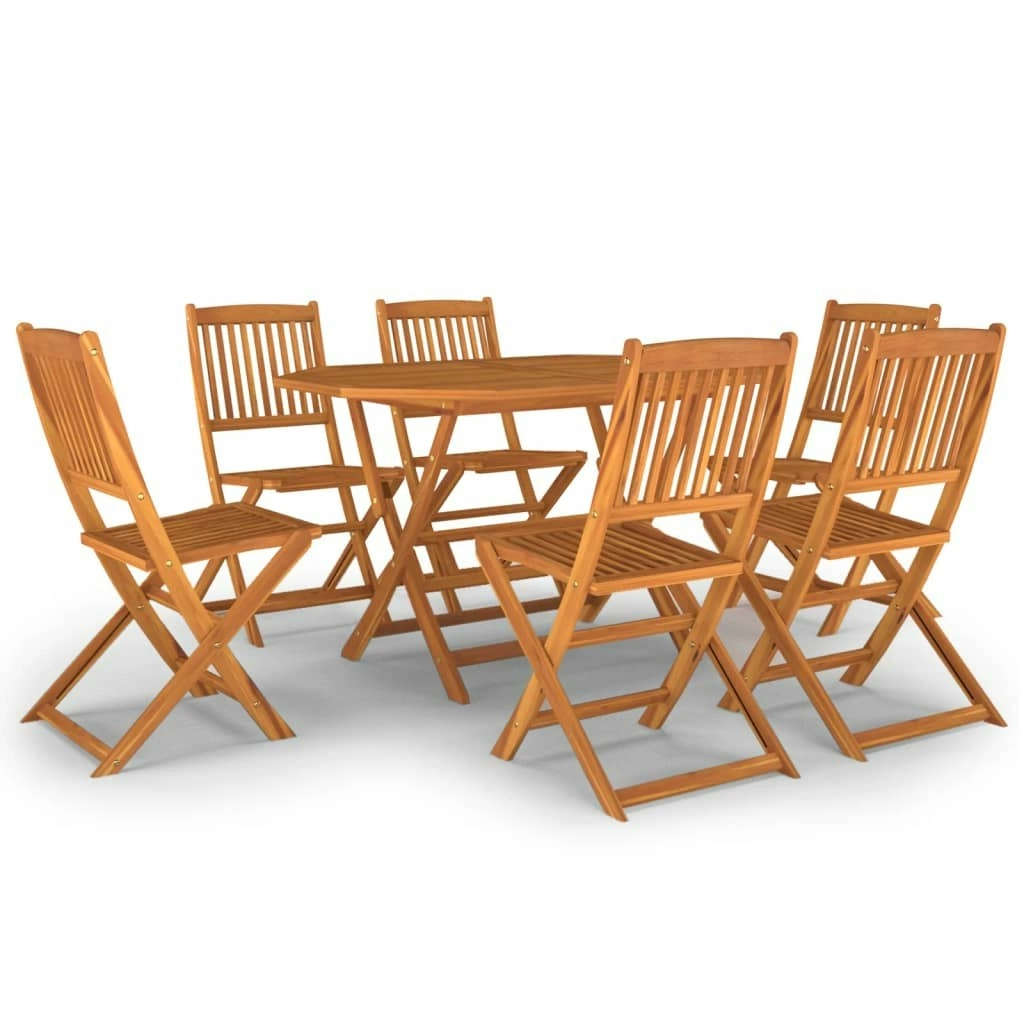 7 Piece Garden Dining Set Solid Wood Acacia 3086999