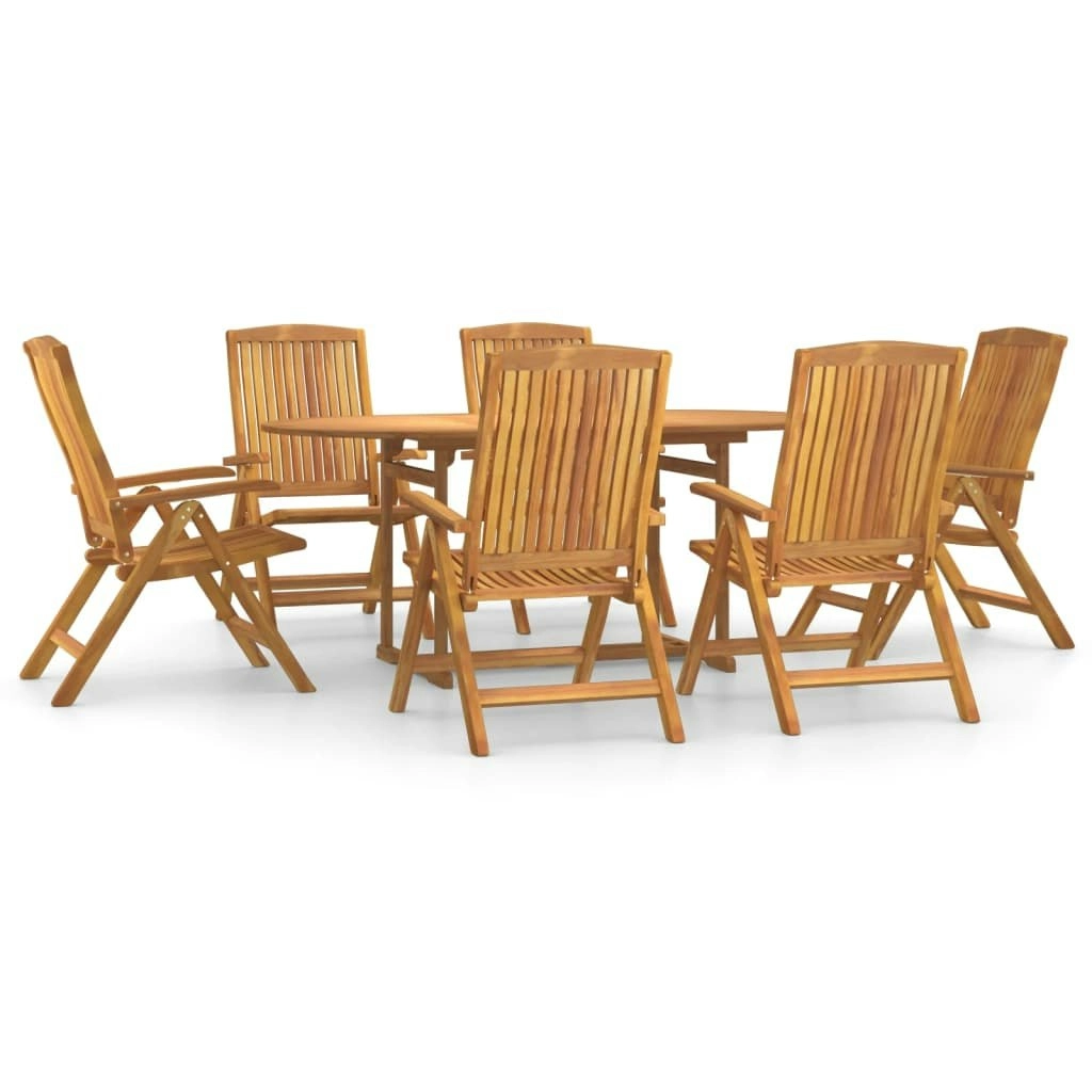 7 Piece Garden Dining Set Solid Wood Teak 3154919