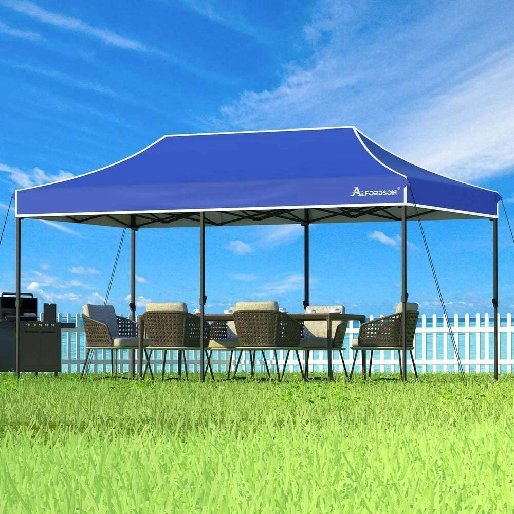 Alfordson Gazebo 3x6 Pop Up Marquee Outdoor Folding Tent Wedding Canopy Blue