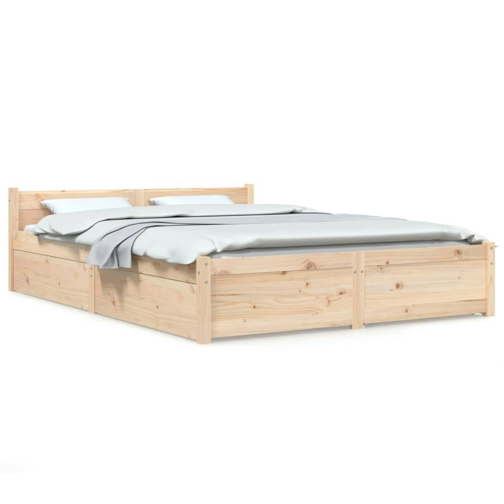 Bed Frame without Mattress with Drawers 150x200 cm 3103564