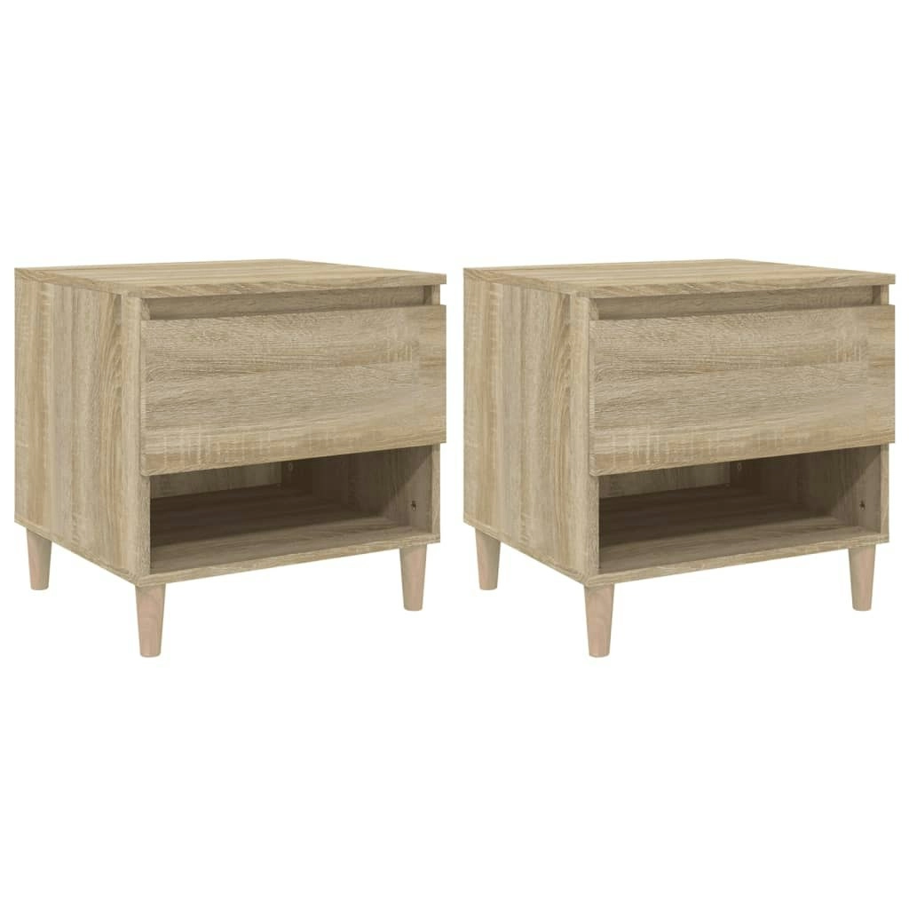 Bedside Tables 2 pcs Sonoma Oak 50x46x50 cm Engineered Wood 819539