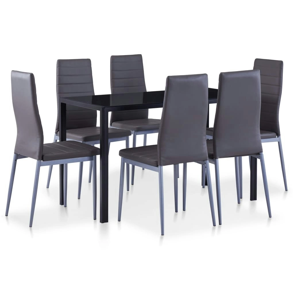 Seven Piece Dining Set Grey 281696