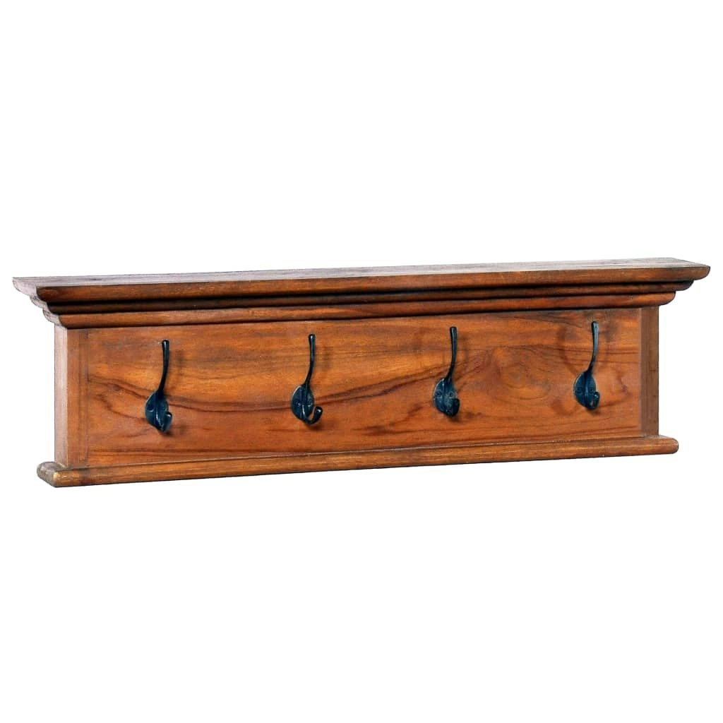 Wall Mounted Coat Rack 70x10x20 cm Solid Teak Wood 289063