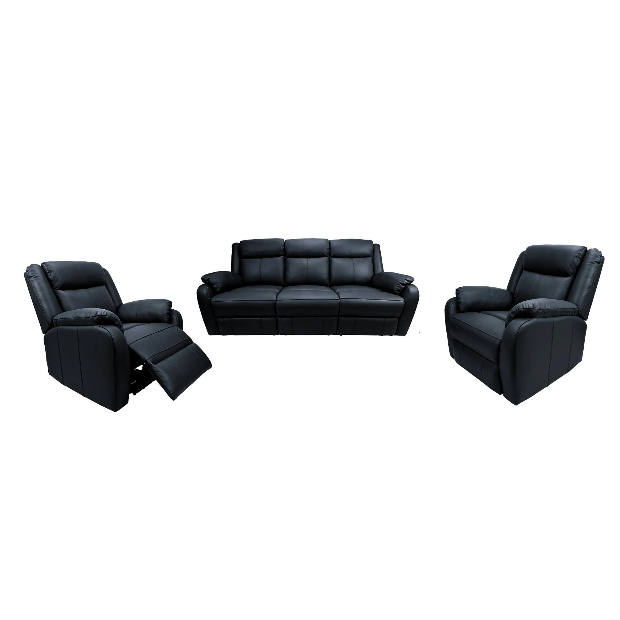 Bella 3+1+1 Seater Leather Electric Recliner Sofa Lounge