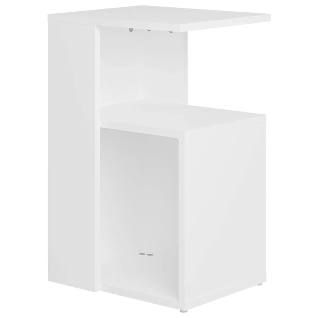 Side Table White 36x30x56 cm Engineered Wood 802993