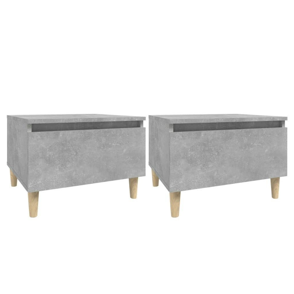 Side Tables 2 pcs Concrete Grey 50x46x35 cm Engineered Wood 819509