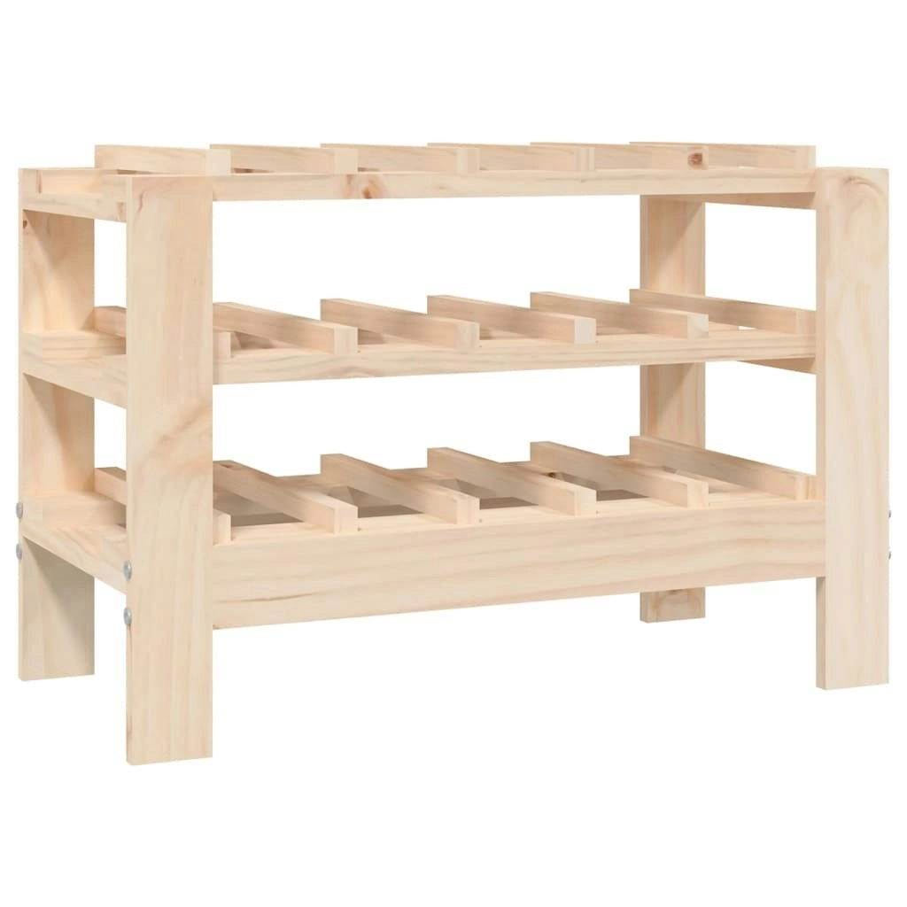 Wine Rack 61.5x30x42 cm Solid Wood Pine 822561