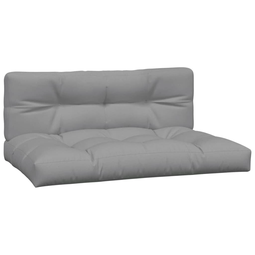 Pallet Cushions 2 pcs Grey Fabric 360734