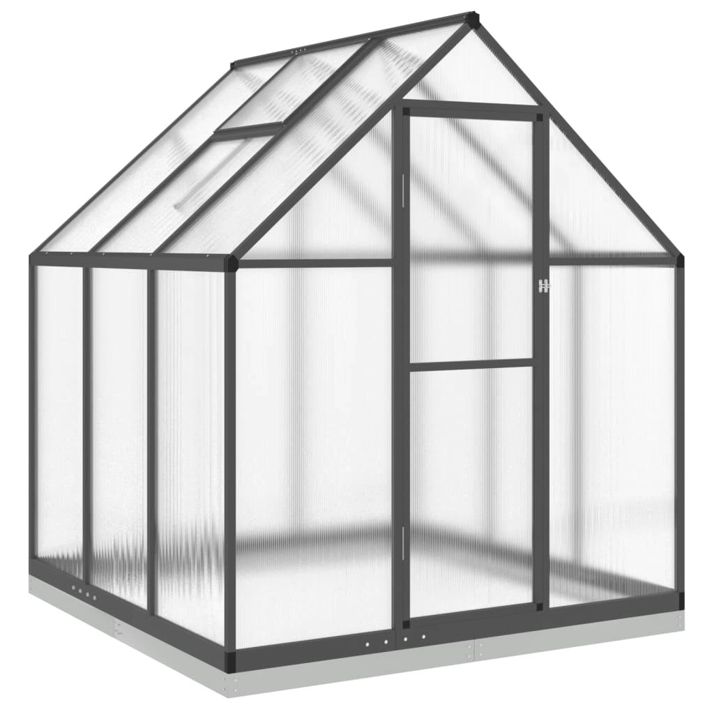 Greenhouse with Base Frame Anthracite 169x169x202 cm Aluminium 4005833