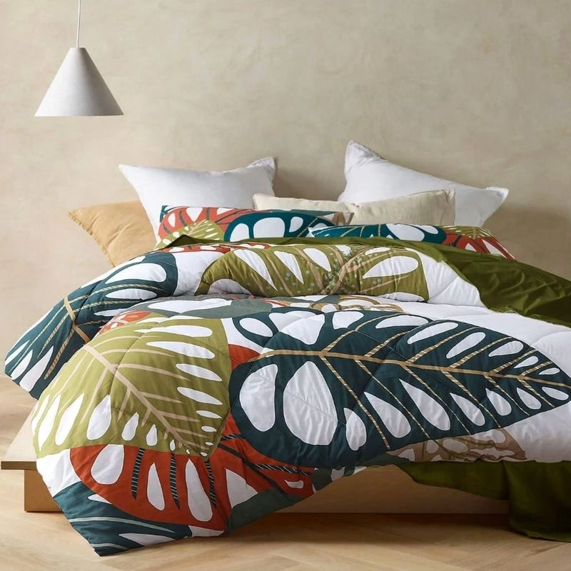 Monstera Digital Printed 3 Piece Comforter Set by Accessorize