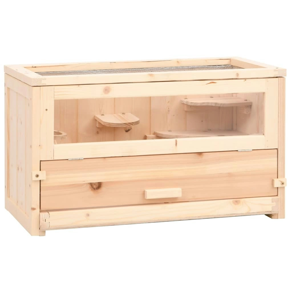 Hamster Cage 60x30x35 cm Solid Wood Fir 172377