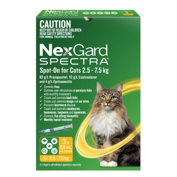 Nexgard Spectra Spot-on Solution for Cats 2.5 - 7.4 kg