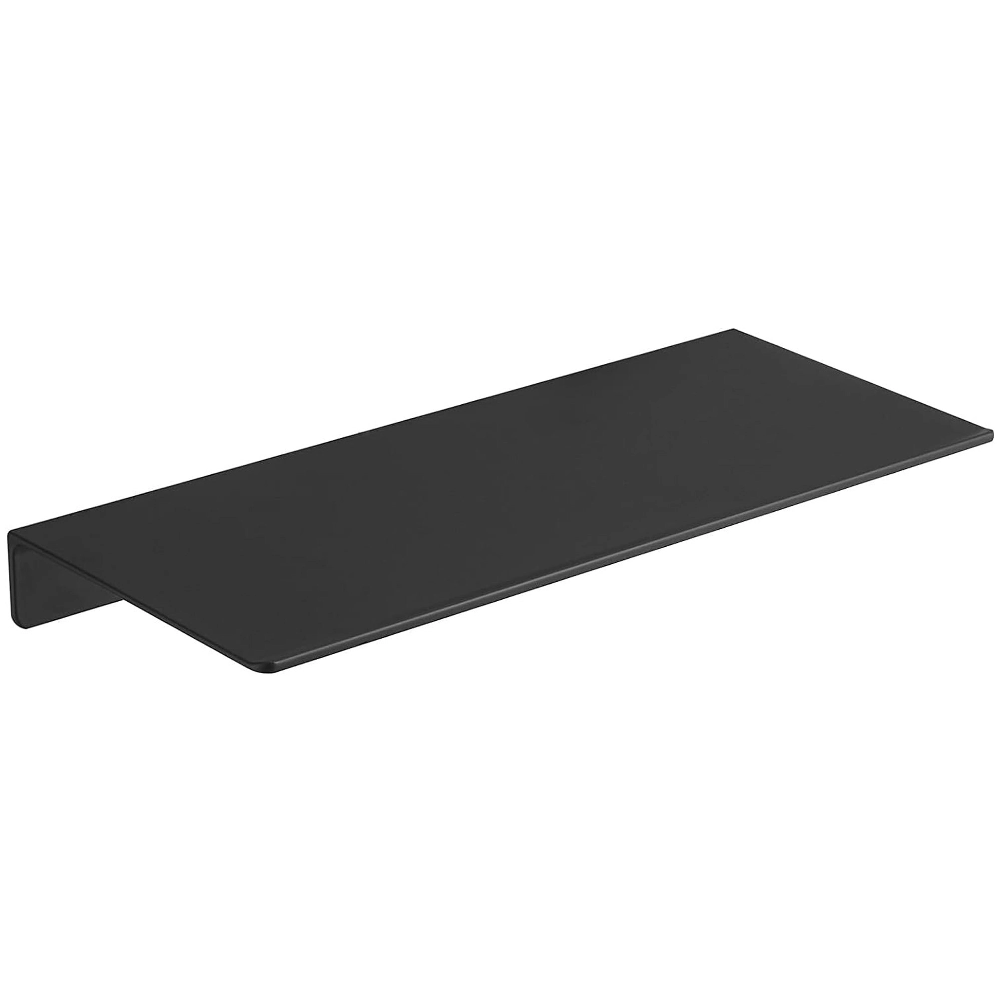 Floating Aluminum Alloy Wall Shelf Wall Mounted Display Stand Storage Shelve 40 x 12 cm - Black