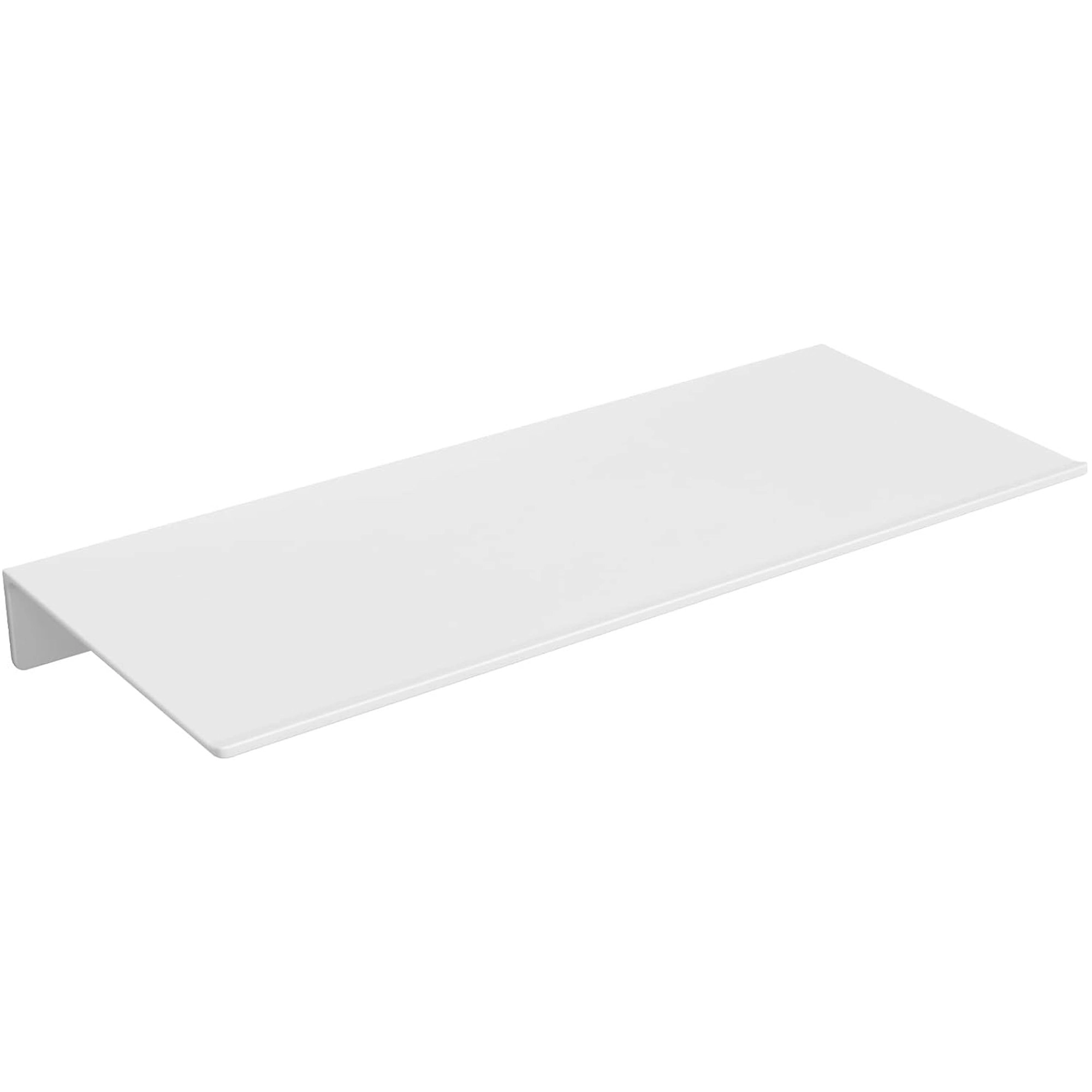 Floating Aluminum Alloy Wall Shelf Wall Mounted Display Stand Storage Shelve 40 x 12 cm - White