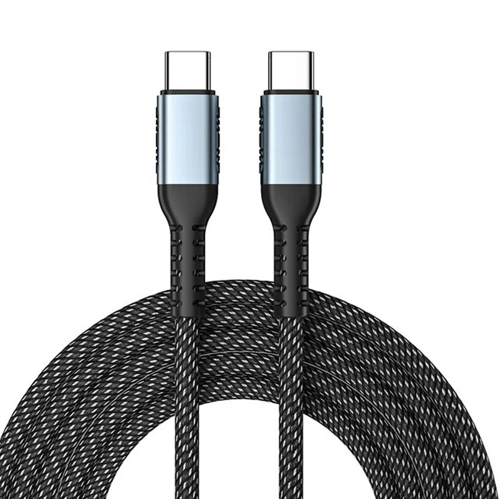 1M USB Type C to Type C Data Charge Cable Fast Charging 5A 100W USB-C Braided Nylon