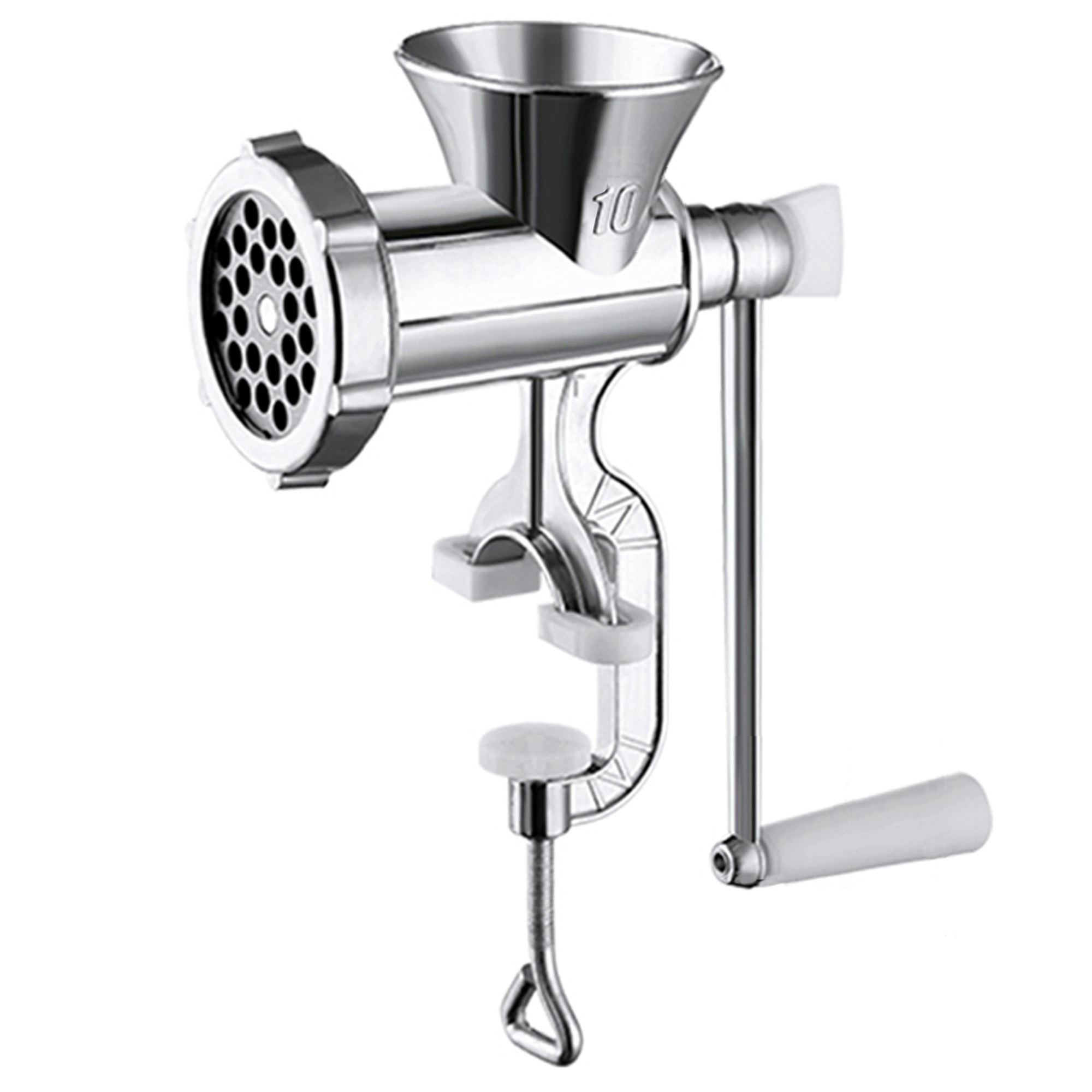 Hand Crank Meat Grinder Manual Mill Sausage Maker Tungsten Steel Blade No.10 Size