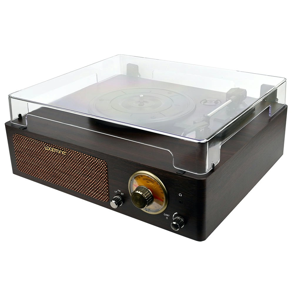 Looptone DS-215RBB Bluetooth In & Out Turntable with FM Radio functions