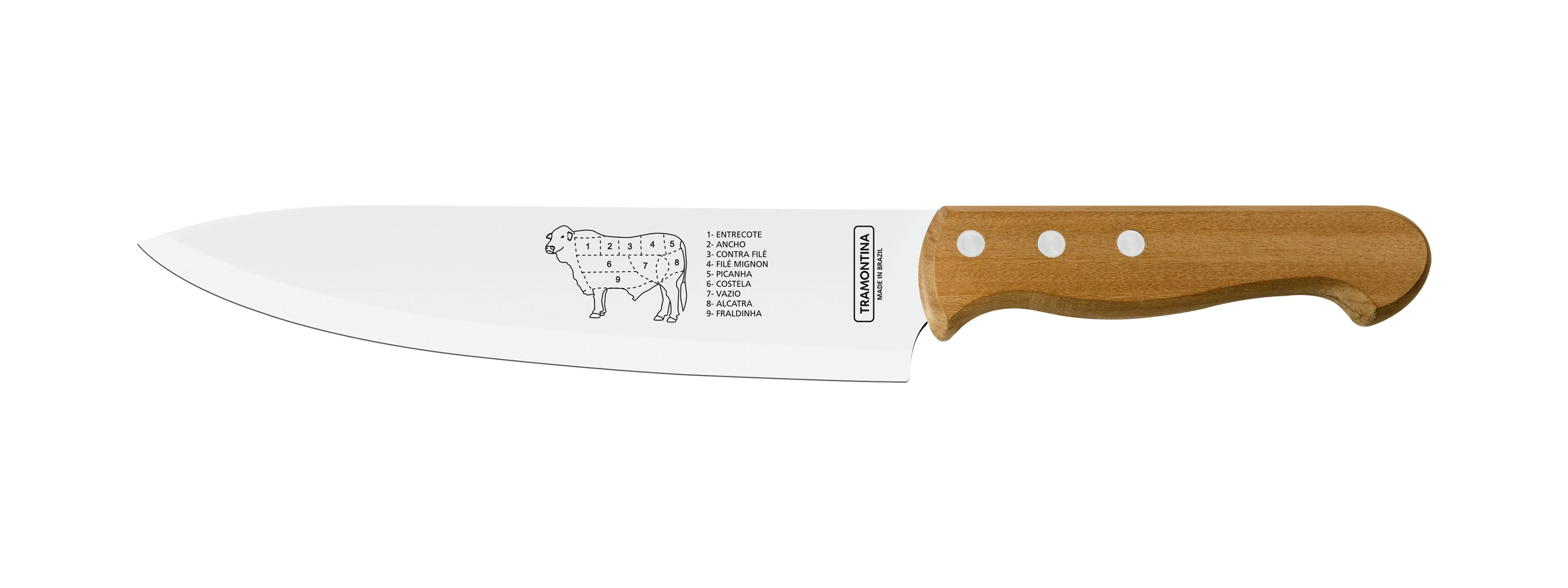 Tramontina Churrasco Meat Knife with Natural Wood Handle 8