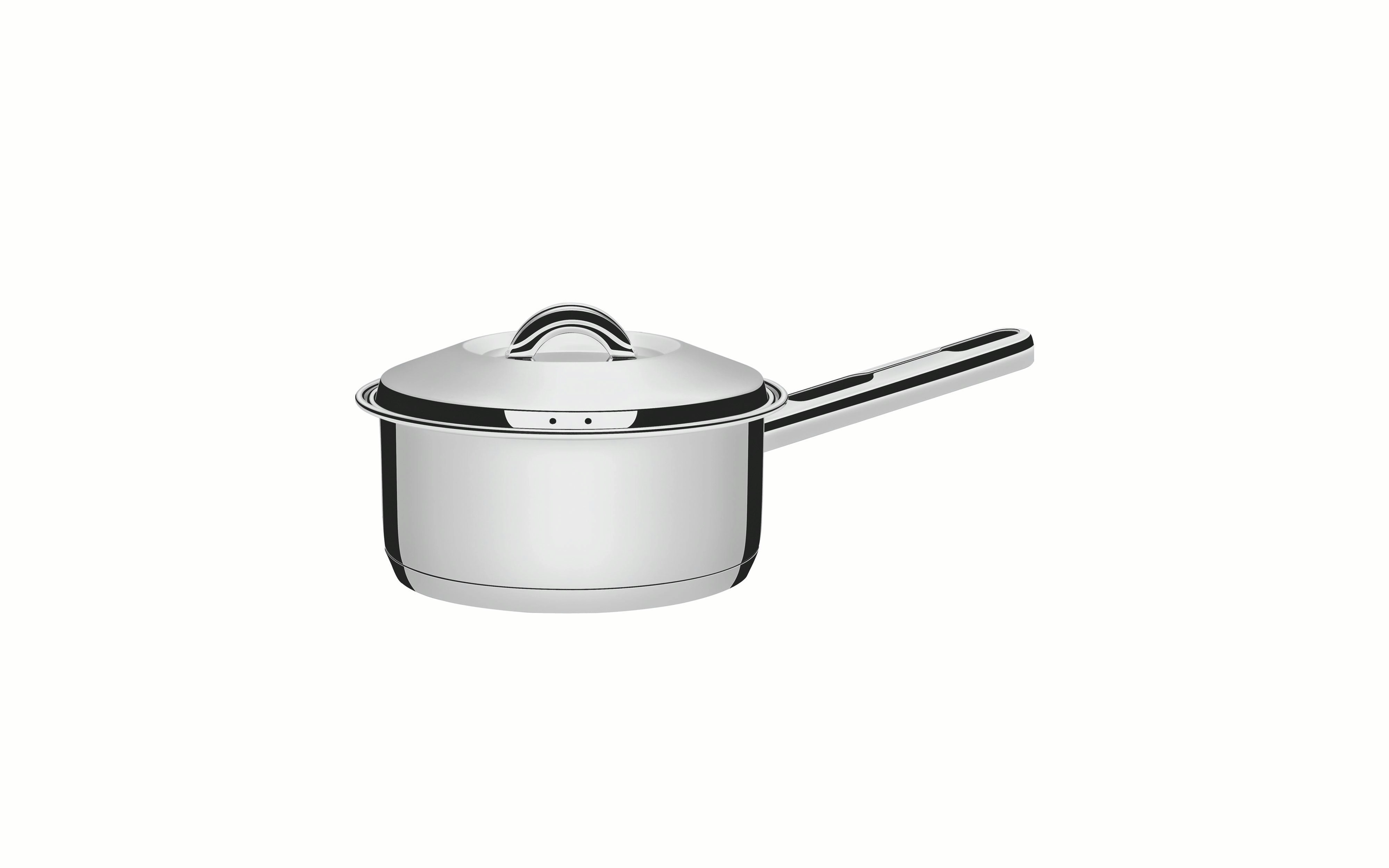 Tramontina Solar Stainless Steel Saucepan with Lid, Try-Ply, 14 cm, 1.1 L