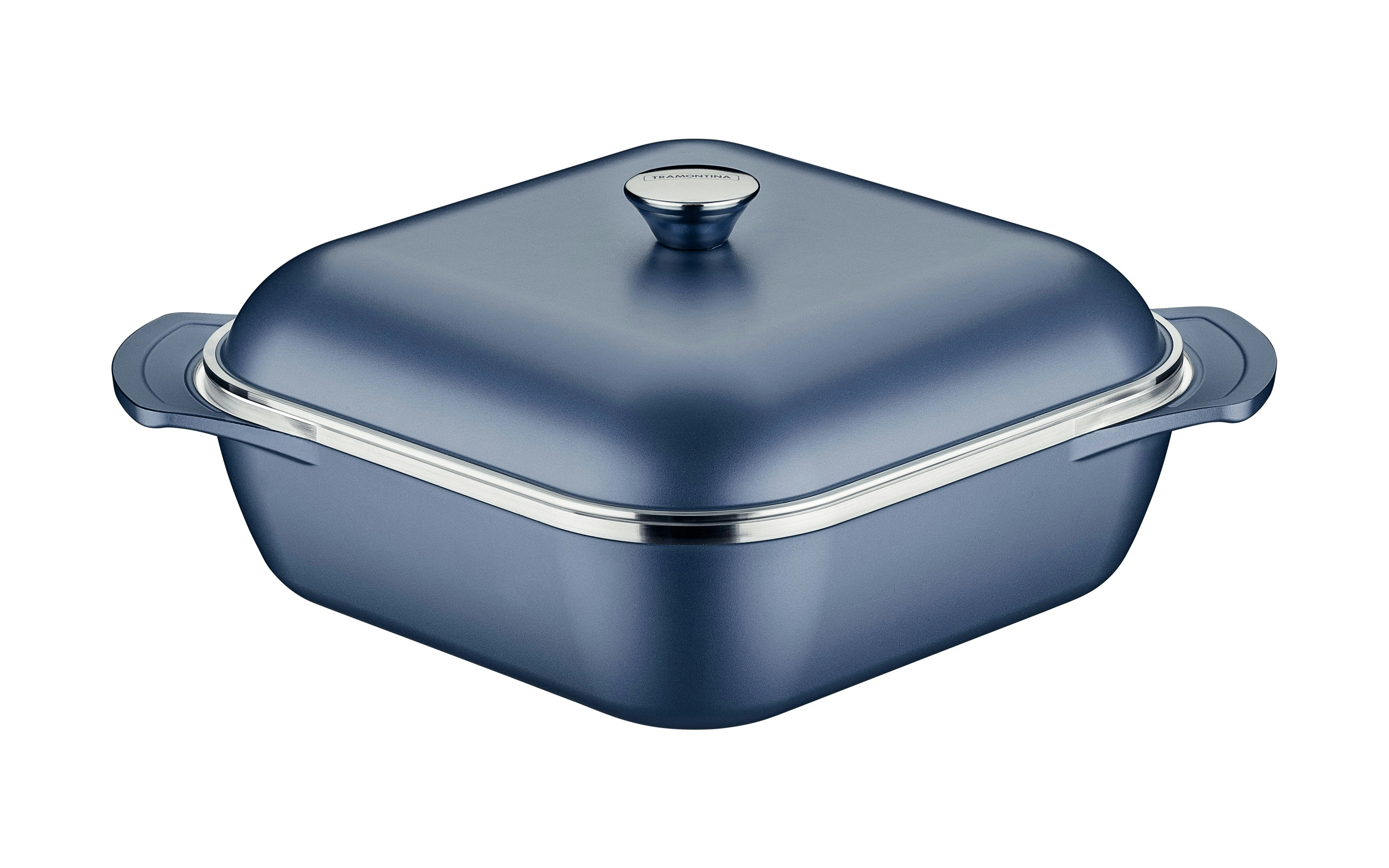 Tramontina Lyon Elemental Blue Forged Aluminum Square Casserole with Interior and Exterior Starflon High Performance Nonstick Coating 28 cm, 5.5 L