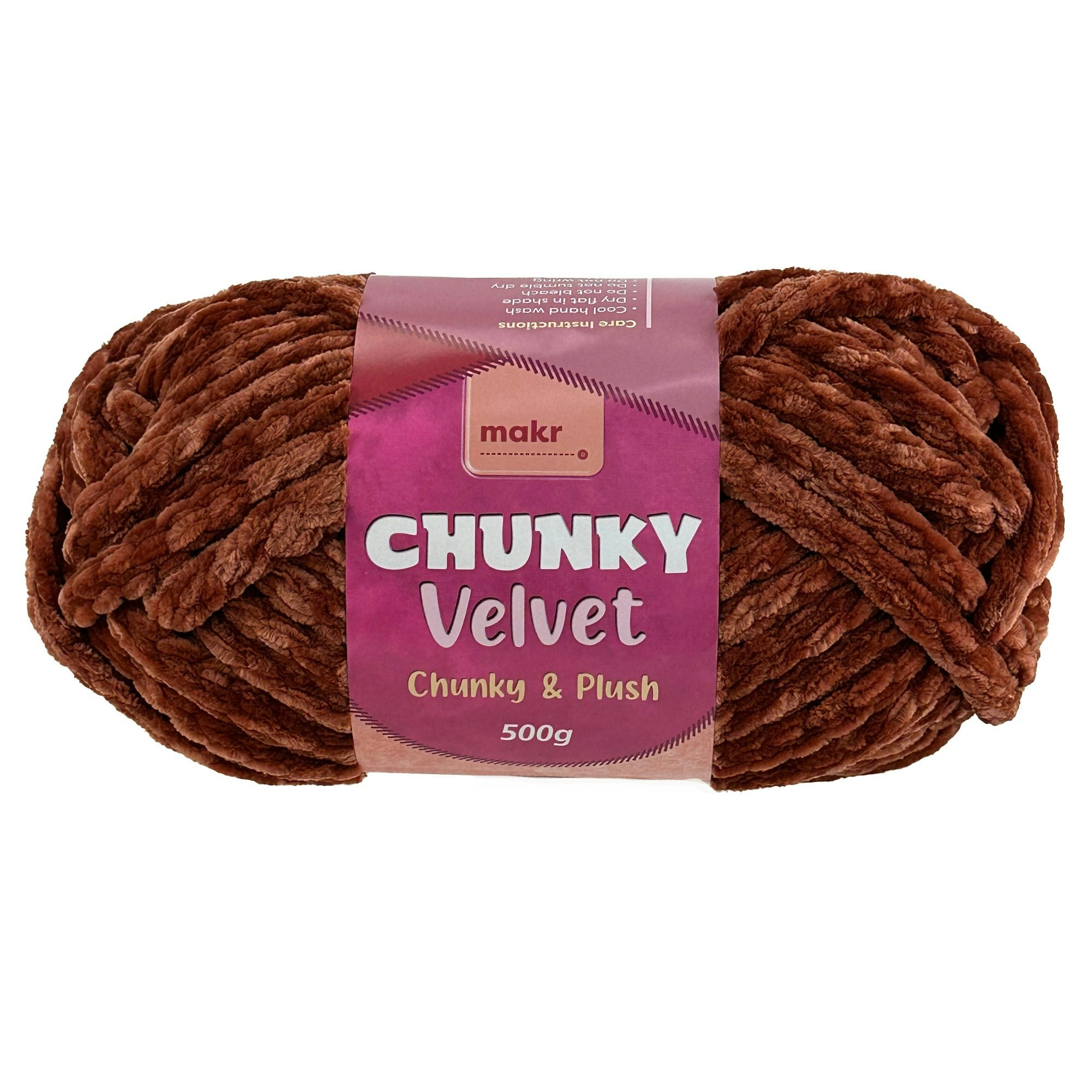 Makr Chunky Velvet Crochet & Knitting Yarn, 500g Polyester Yarn