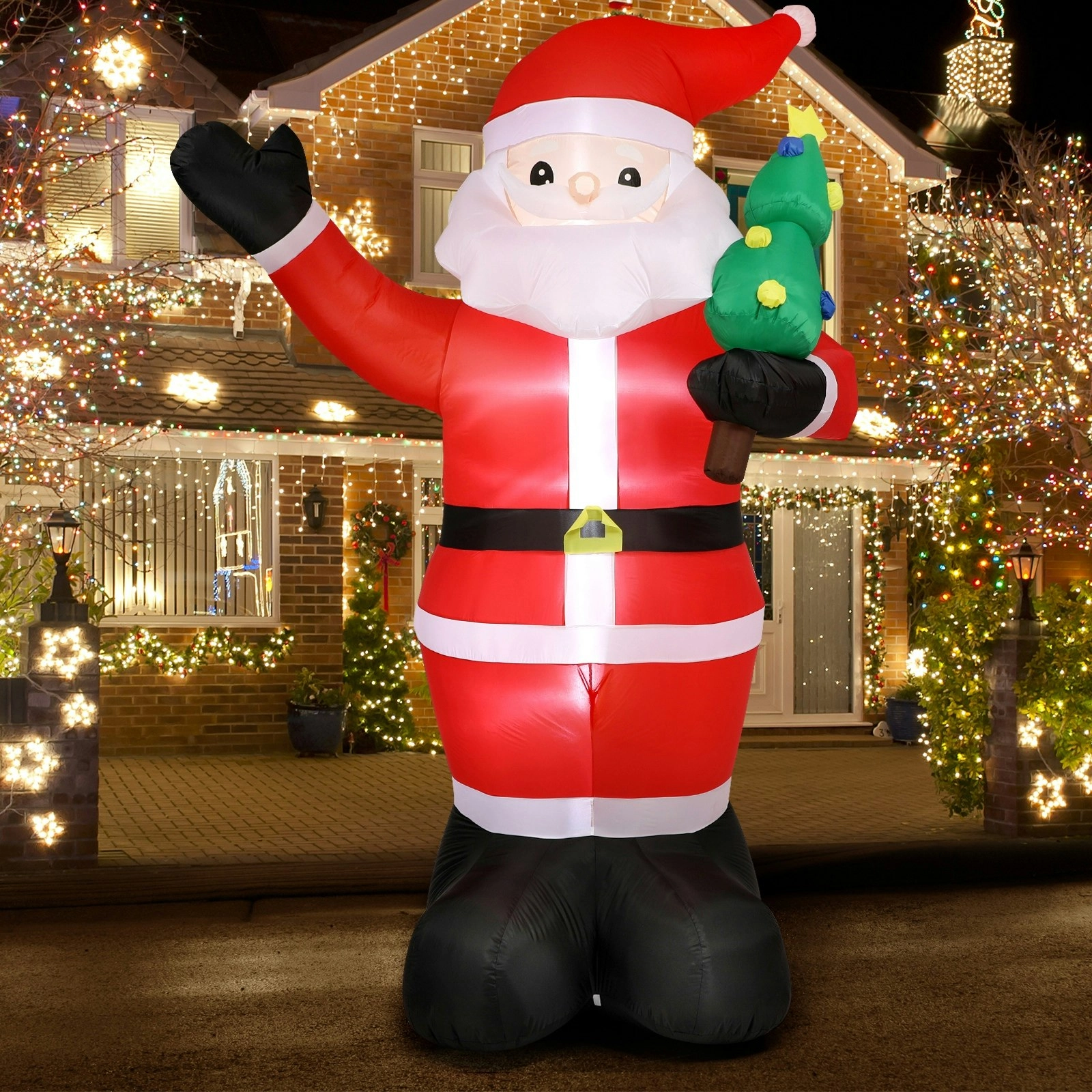 Mazam 3.6M Christmas Inflatable Santa Xmas LED Lights Outdoor Decoration