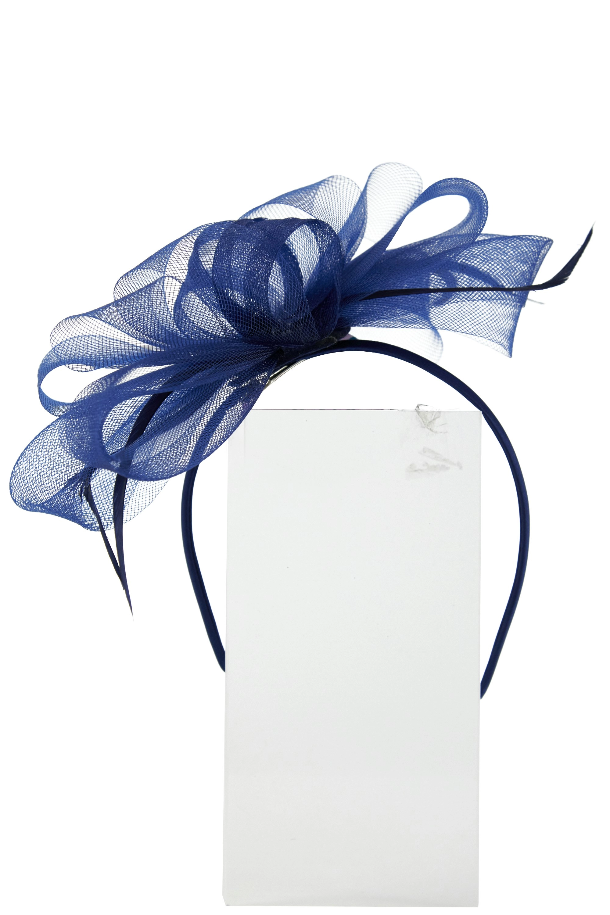 Lincraft Headband And Clip Fascinator, Eva - Navy