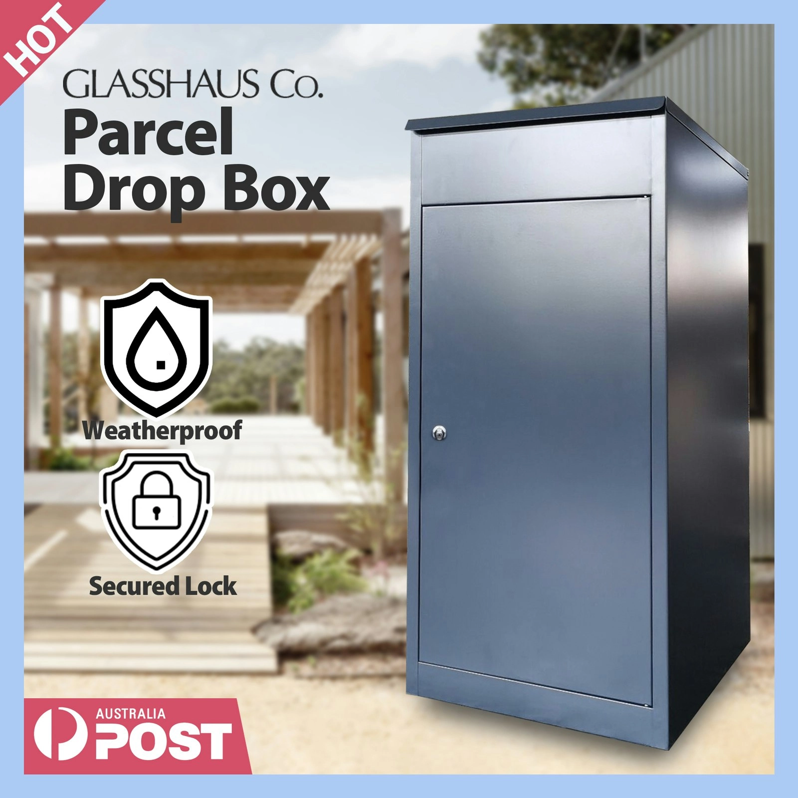 Parcel Letter Box Letterbox Mail Post Mailbox For Packages Large Drop With Lock Storage