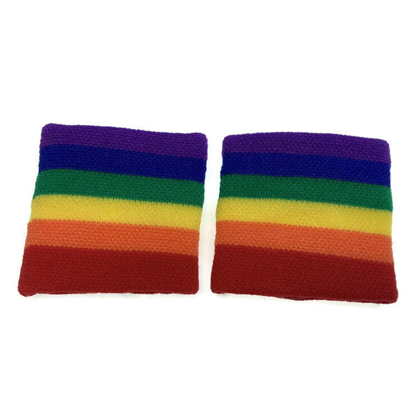 2x RAINBOW WRISTBANDS Gay Lesbian Pride LGBT Mardi Gras Party