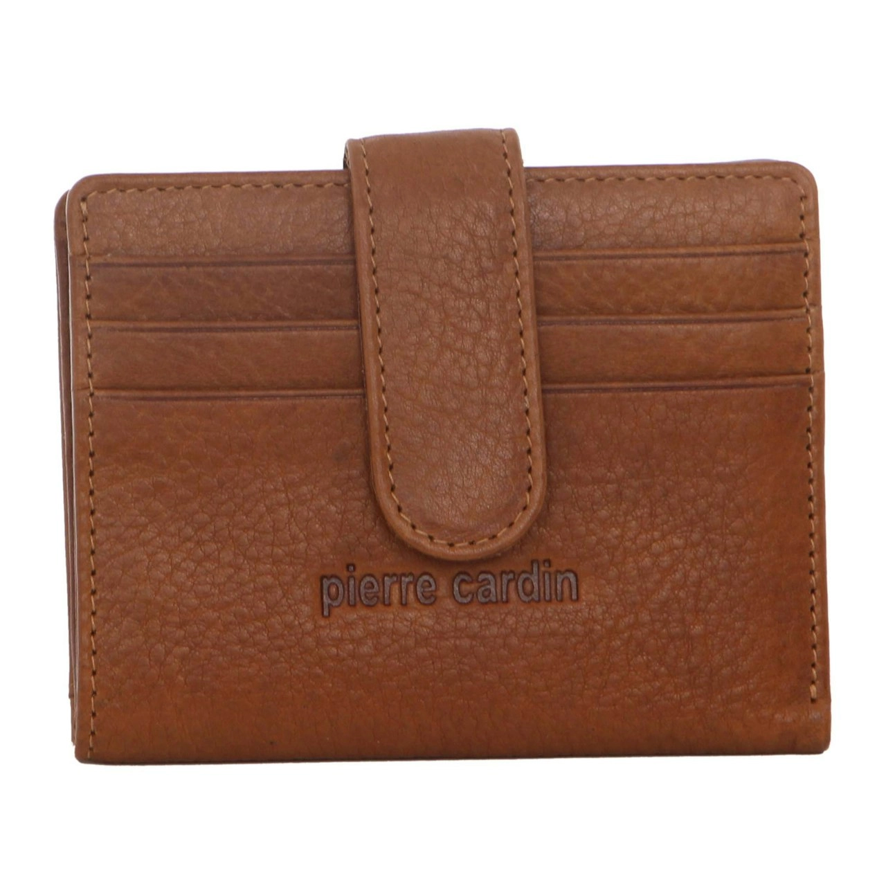 Pierre Cardin Mens Leather Bi-Fold Wallet Credit Card Holder - Tan