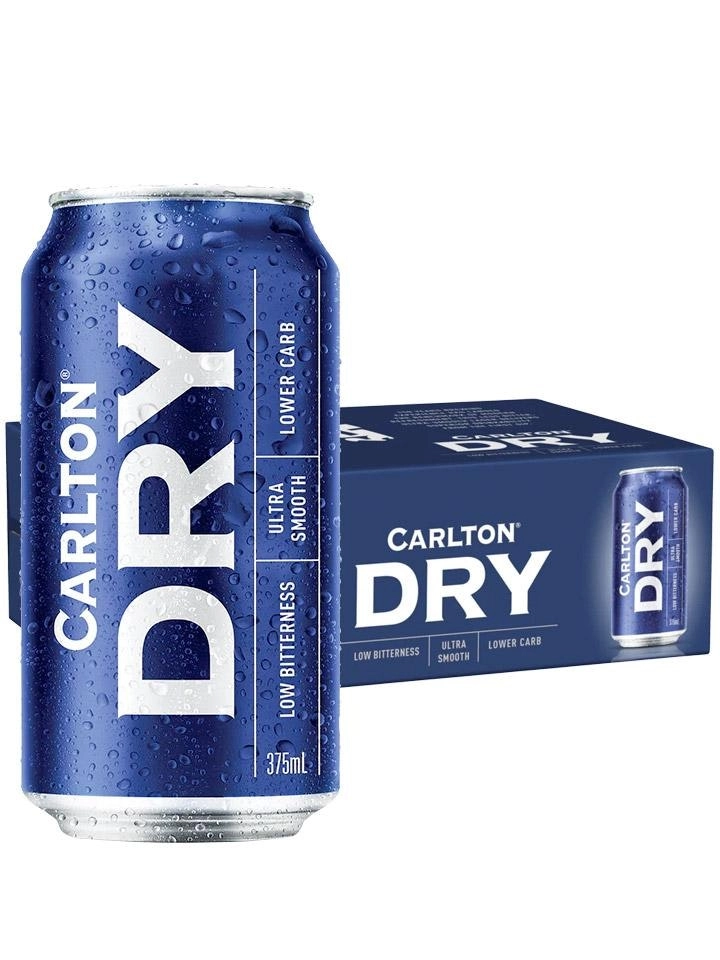 Carlton Dry Beer Case 24 X 375ml Cans