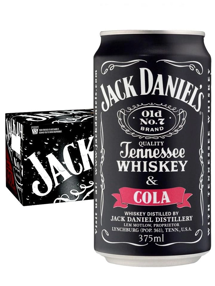 Jack Daniels Tennessee Whiskey & Cola 4 X 6 Pack 375ml Cans