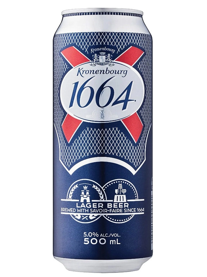 Kronenbourg 1664 French Lager Beer Case 24 X 500ml Cans