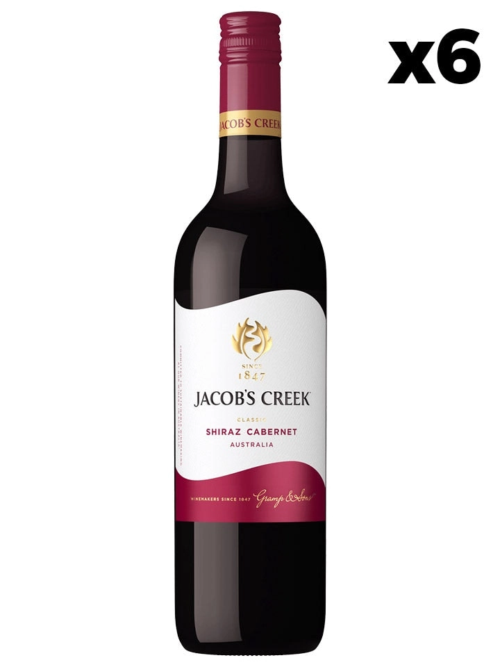 Jacob's Creek Classic Shiraz Cabernet Red Wine Case 6 X 750ml