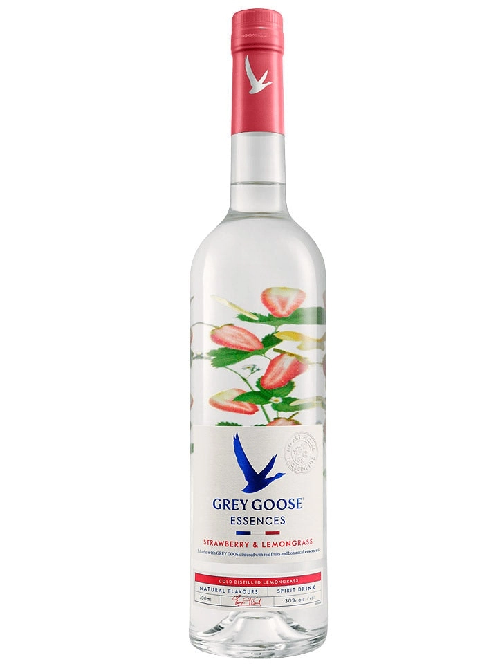 GREY GOOSE Essences Strawberry & Lemongrass Flavoured Premium French Vodka 1l