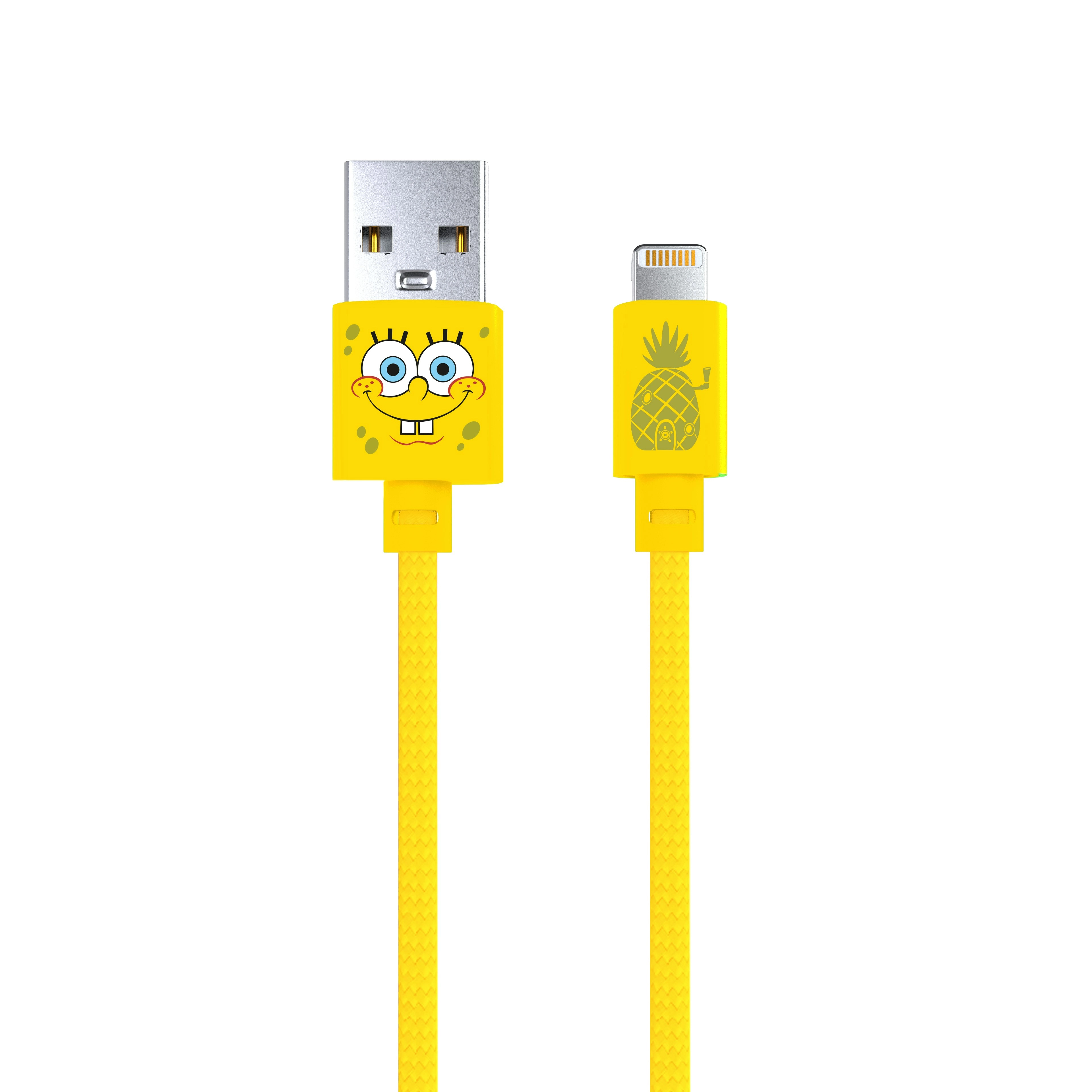 Sponge Bob Lightning to USB-A Cable 1m Fast Charge MFI Certified