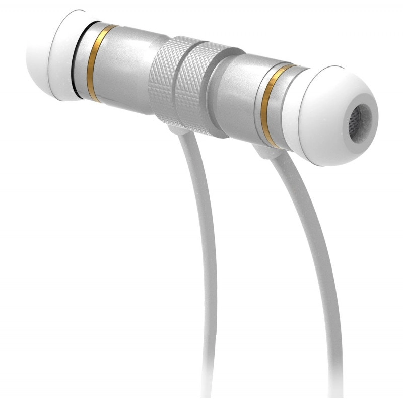 Laser Wireless Bluetooth Earphones - White, Long Battery