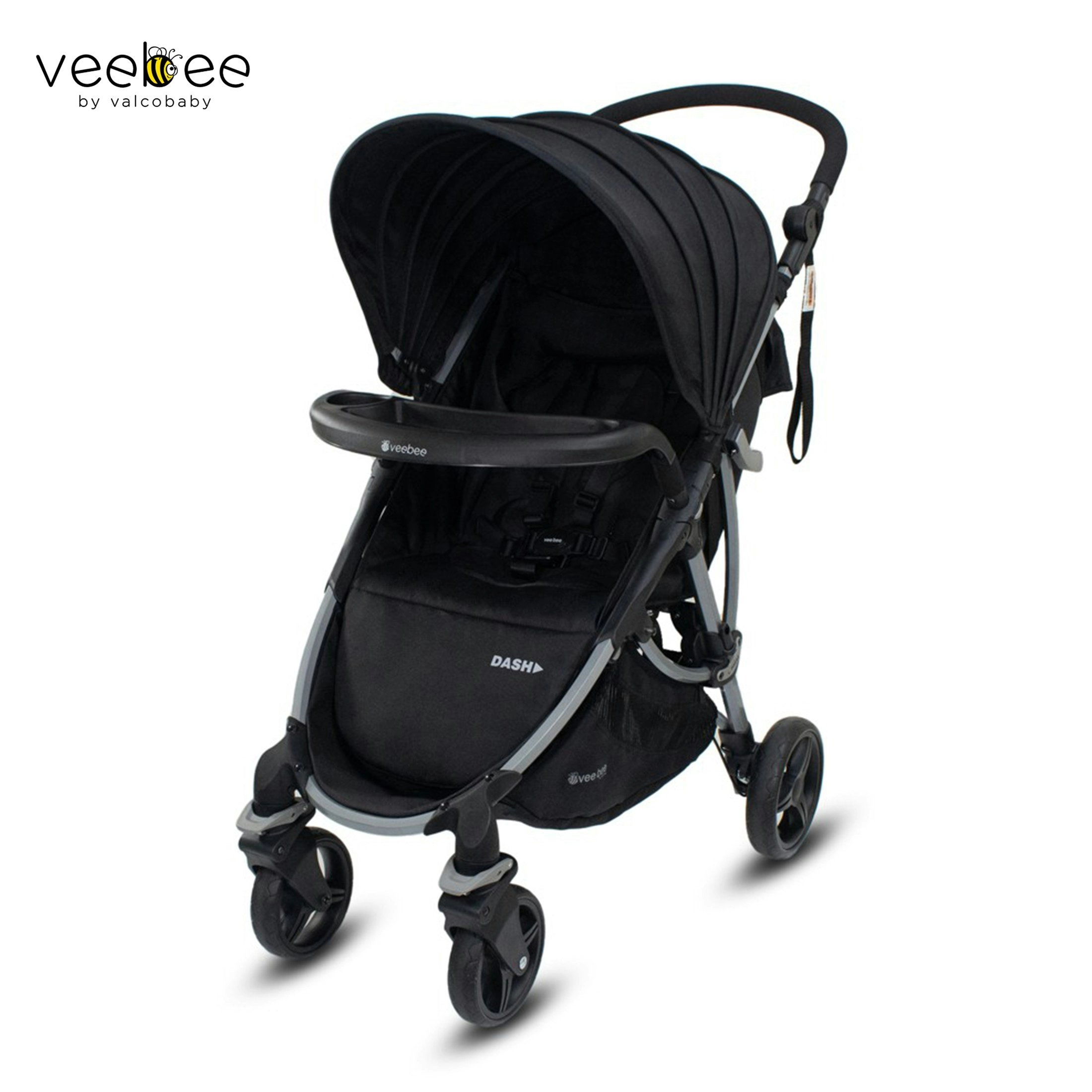 VeeBee Dash Stroller with Snack Tray - Moon Shadow