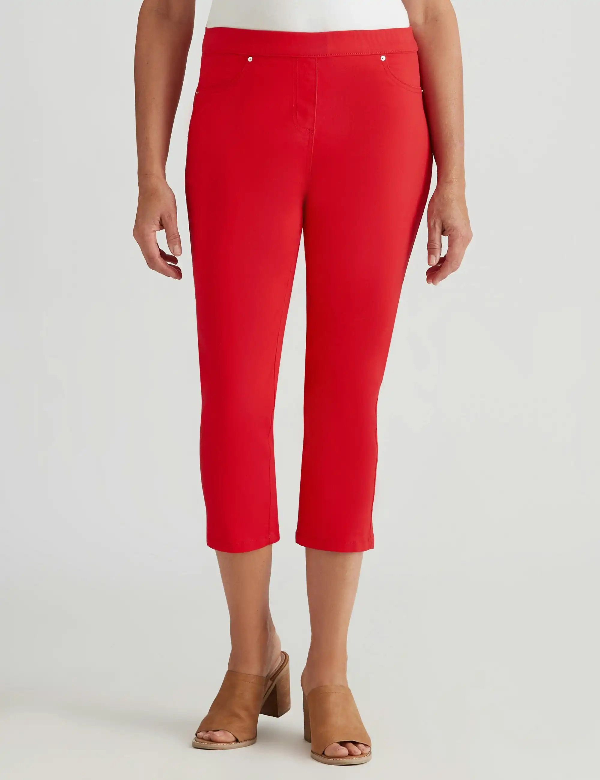 Millers Volume Coloured Crop Jeggings (Red)