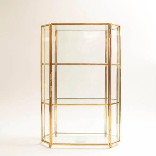 Zohi Interiors Brass & Glass Display Case