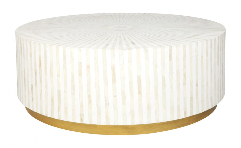 Luxe Living Bone Inlay Makayla Coffee Table