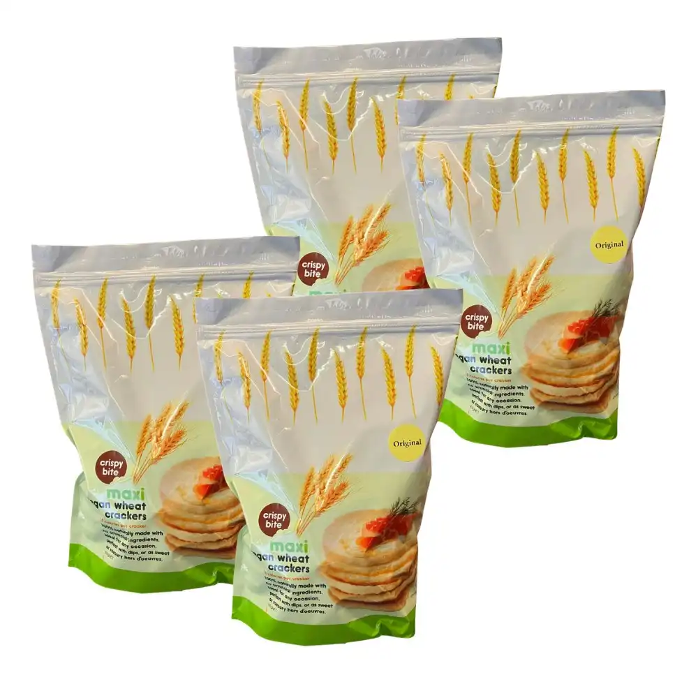 Crispy Bite Maxi Vegan Wheat Crackers 60g x 4