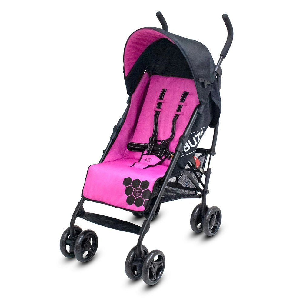 Vee Bee Buz 108cm Reclining/Foldable Stroller/Pram Baby/Infant 0m+ Rose Pink